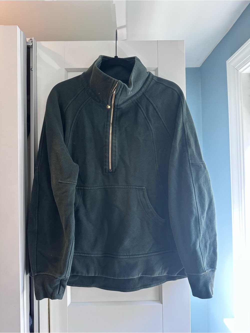 Lululemon Scuba Dark Green Half-Zip Pullover Fleece Sweater
